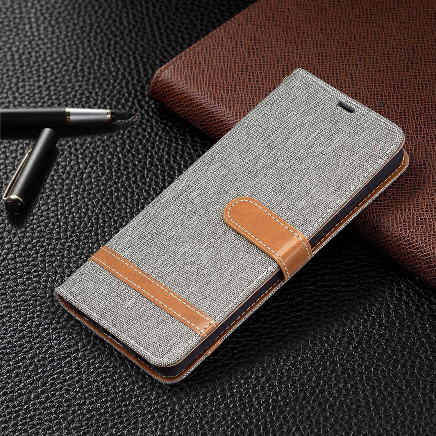 Samsung Galaxy A72 5G Handyhülle Bookcover Grau