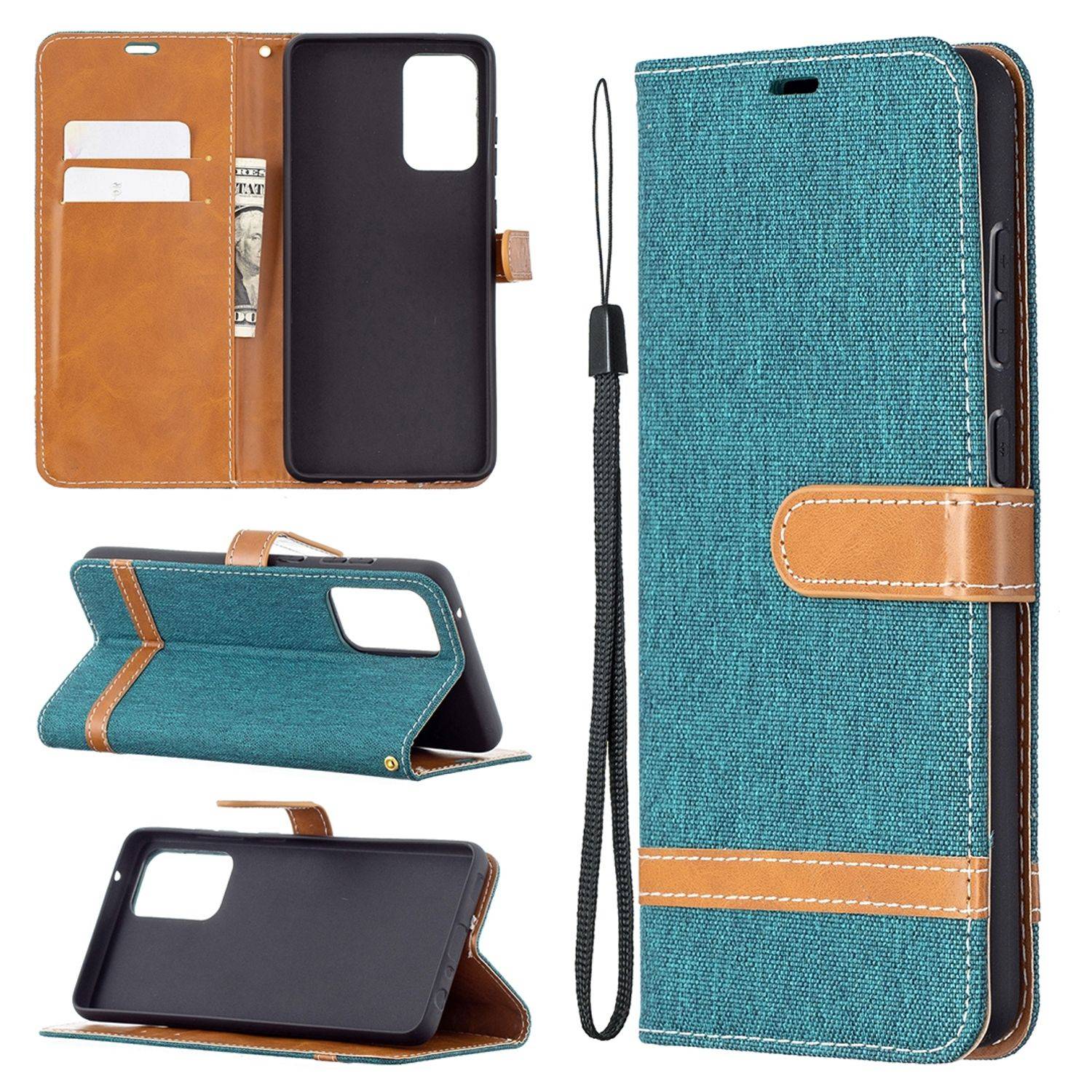Samsung Galaxy A72 5G Handyhülle Bookcover Grün