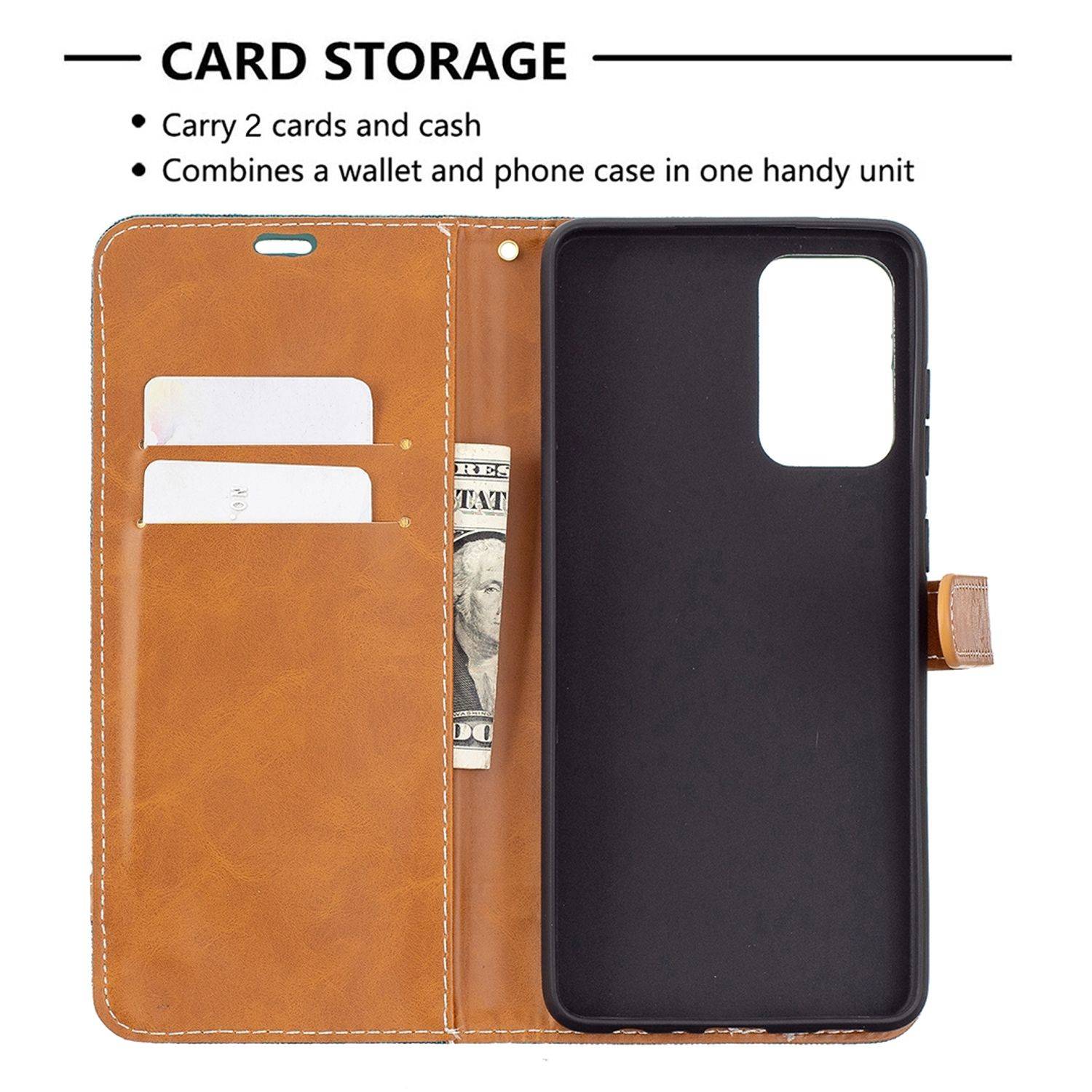 Samsung Galaxy A72 5G Handyhülle Bookcover Grün