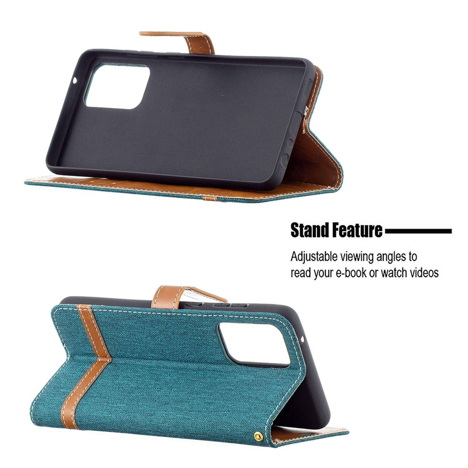 Samsung Galaxy A72 5G Handyhülle Bookcover Grün