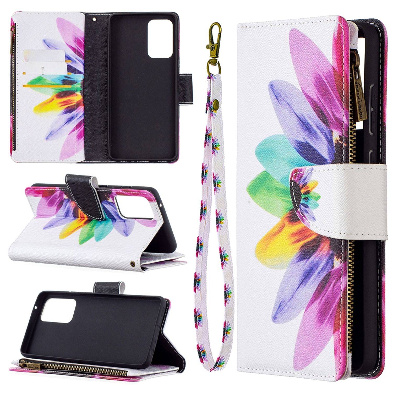 Samsung Galaxy A72 5G Handyhülle Bookcover Weiß