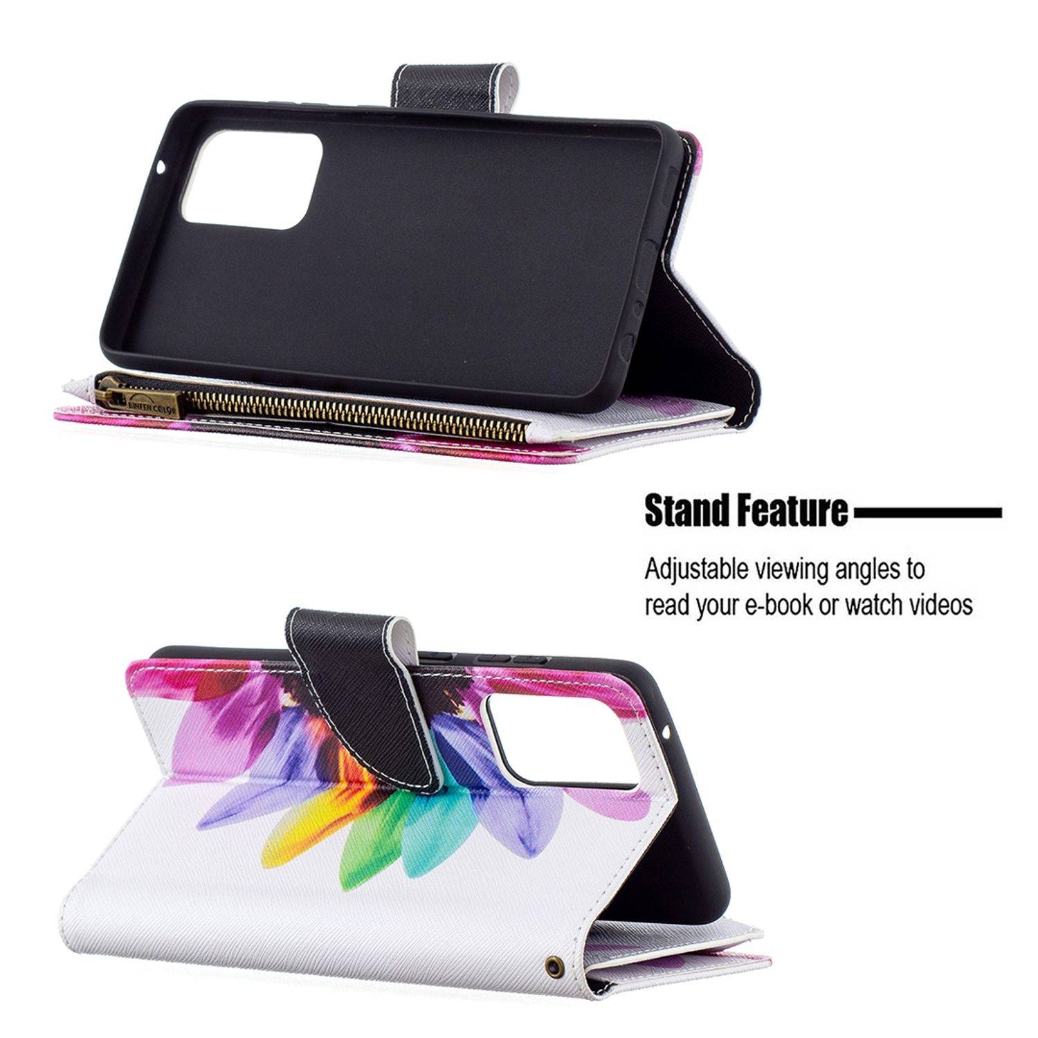 Samsung Galaxy A72 5G Handyhülle Bookcover Weiß