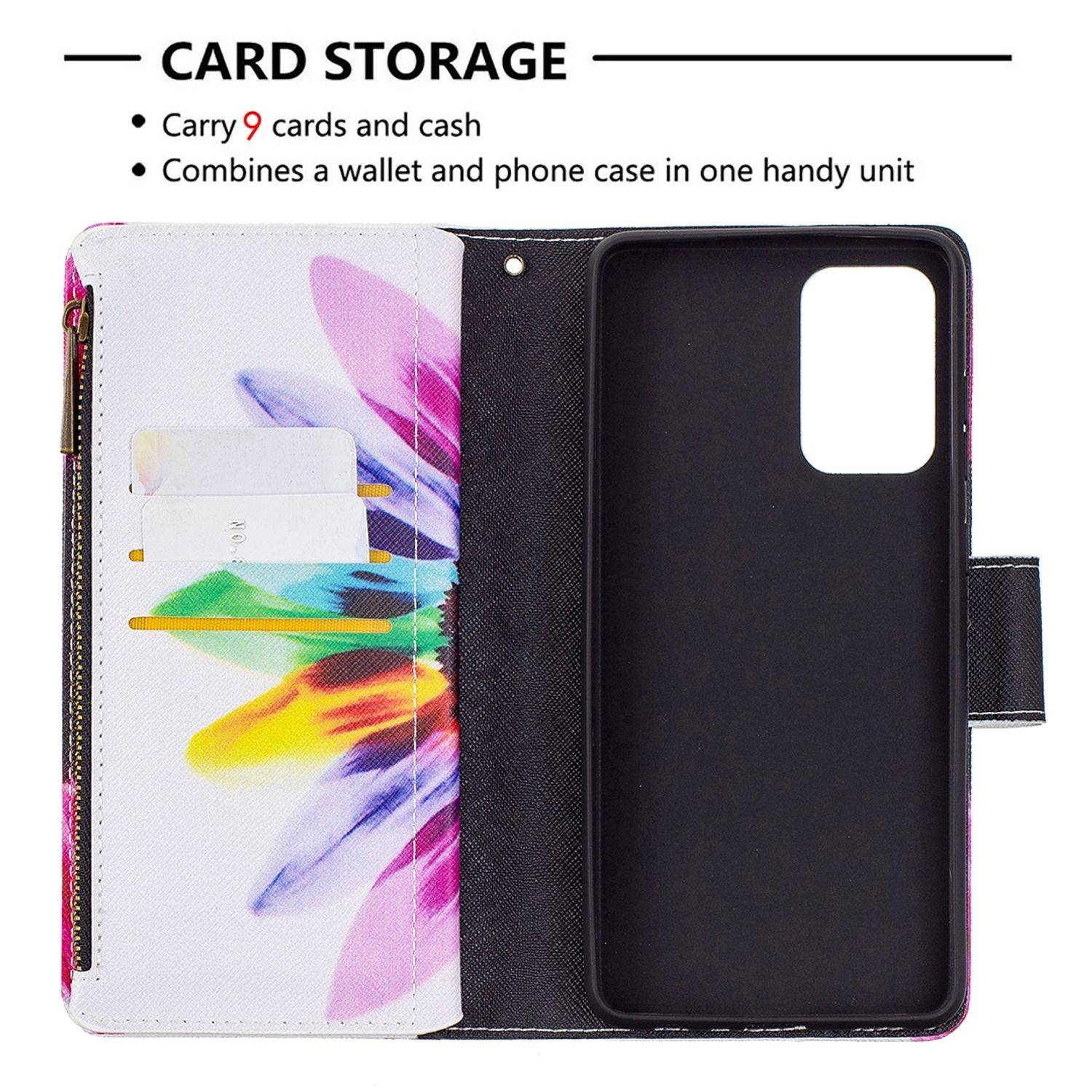 Samsung Galaxy A72 5G Handyhülle Bookcover Weiß