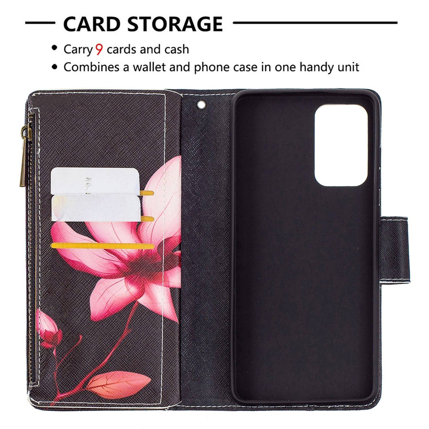 Samsung Galaxy A72 5G Handyhülle Bookcover Schwarz