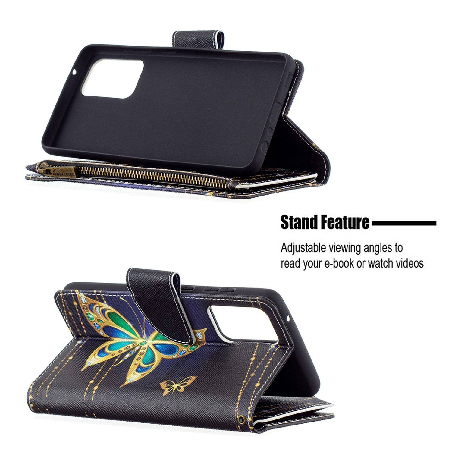 Samsung Galaxy A72 5G Handyhülle Bookcover Schwarz