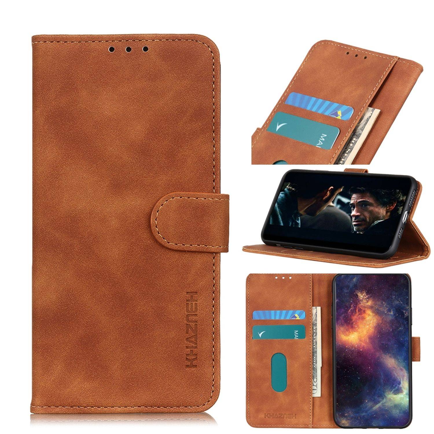 Samsung Galaxy A72 5G Handyhülle Bookcover Braun