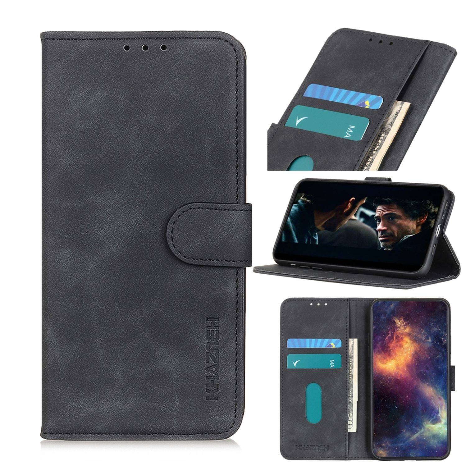Samsung Galaxy A72 5G Handyhülle Bookcover Schwarz