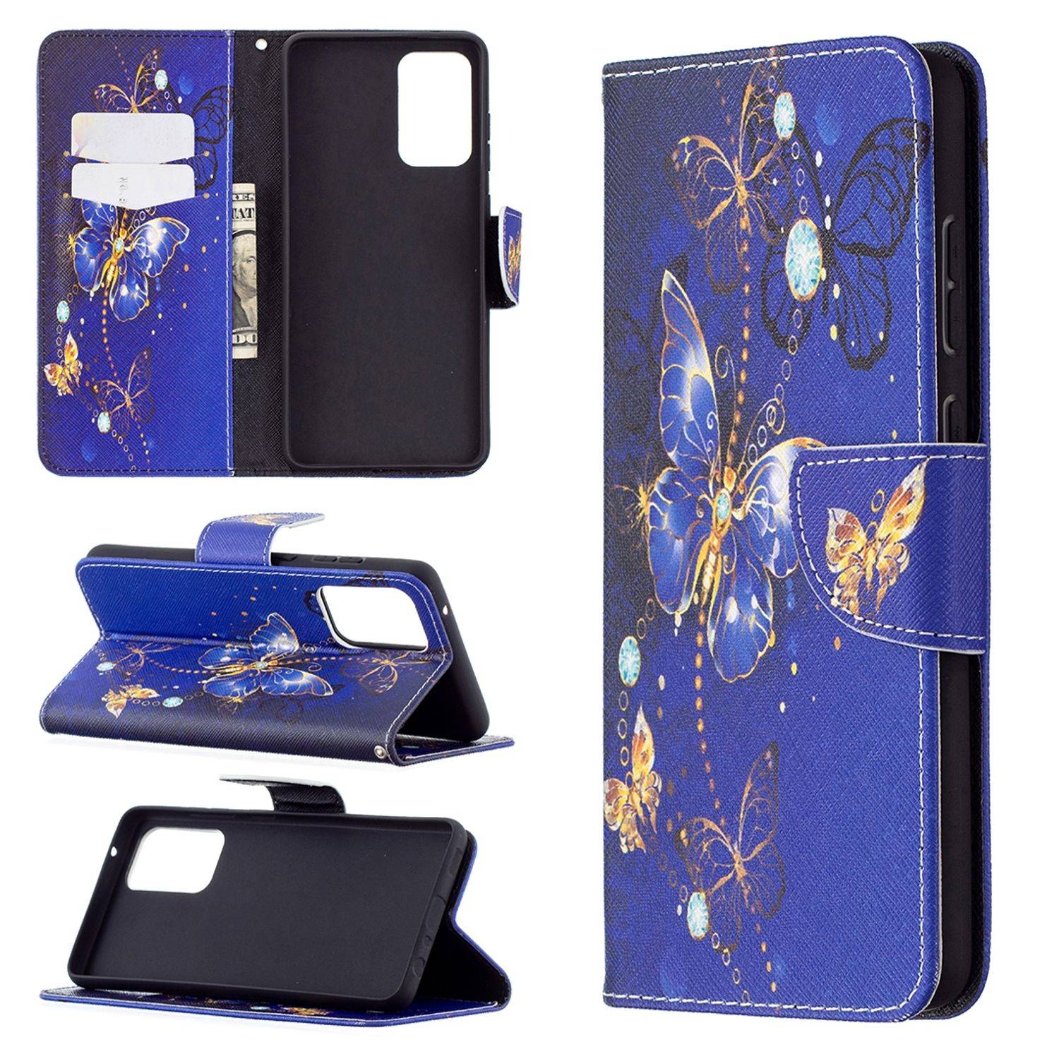 Samsung Galaxy A72 5G Handyhülle Bookcover Blau