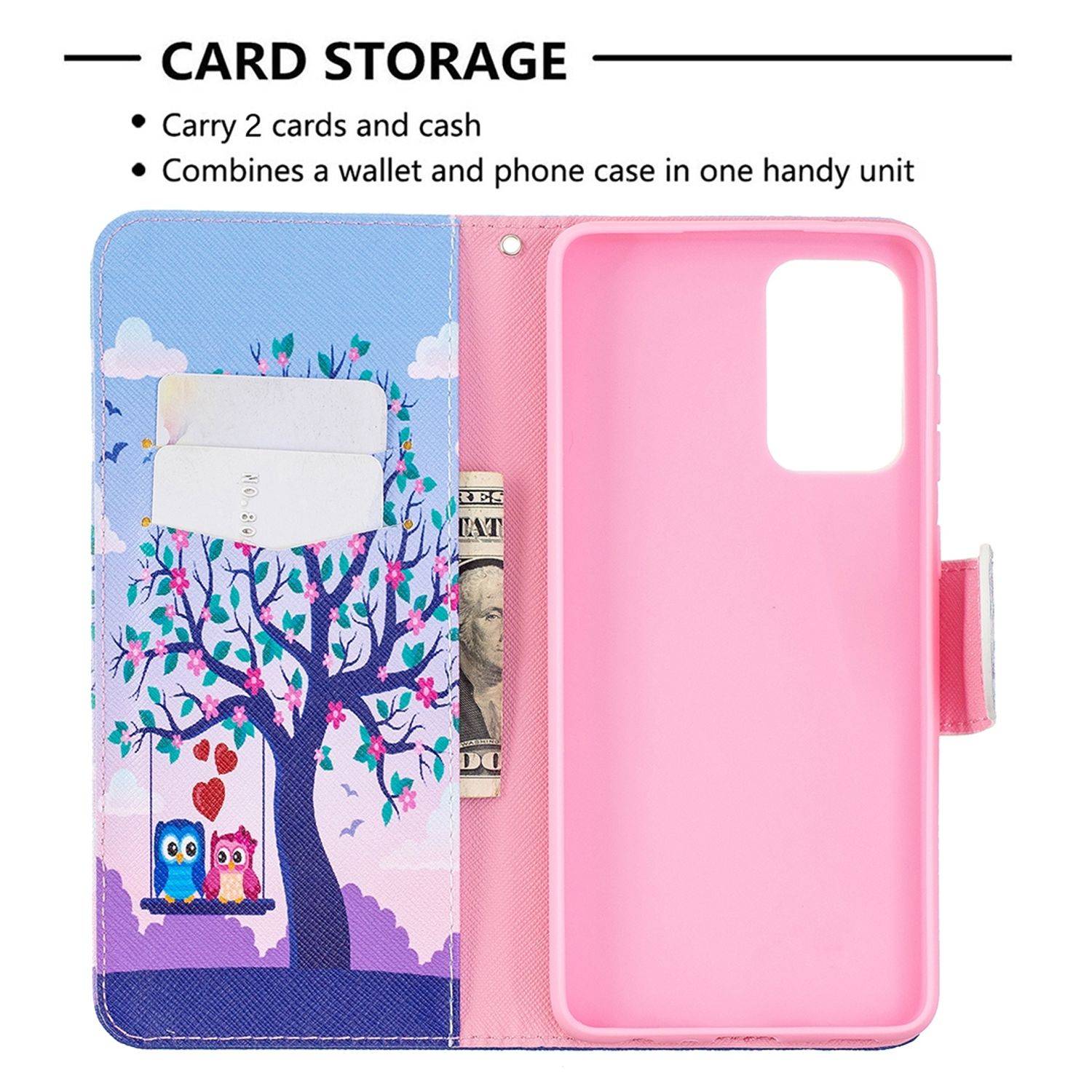 Samsung Galaxy A72 5G Handyhülle Bookcover Rosa