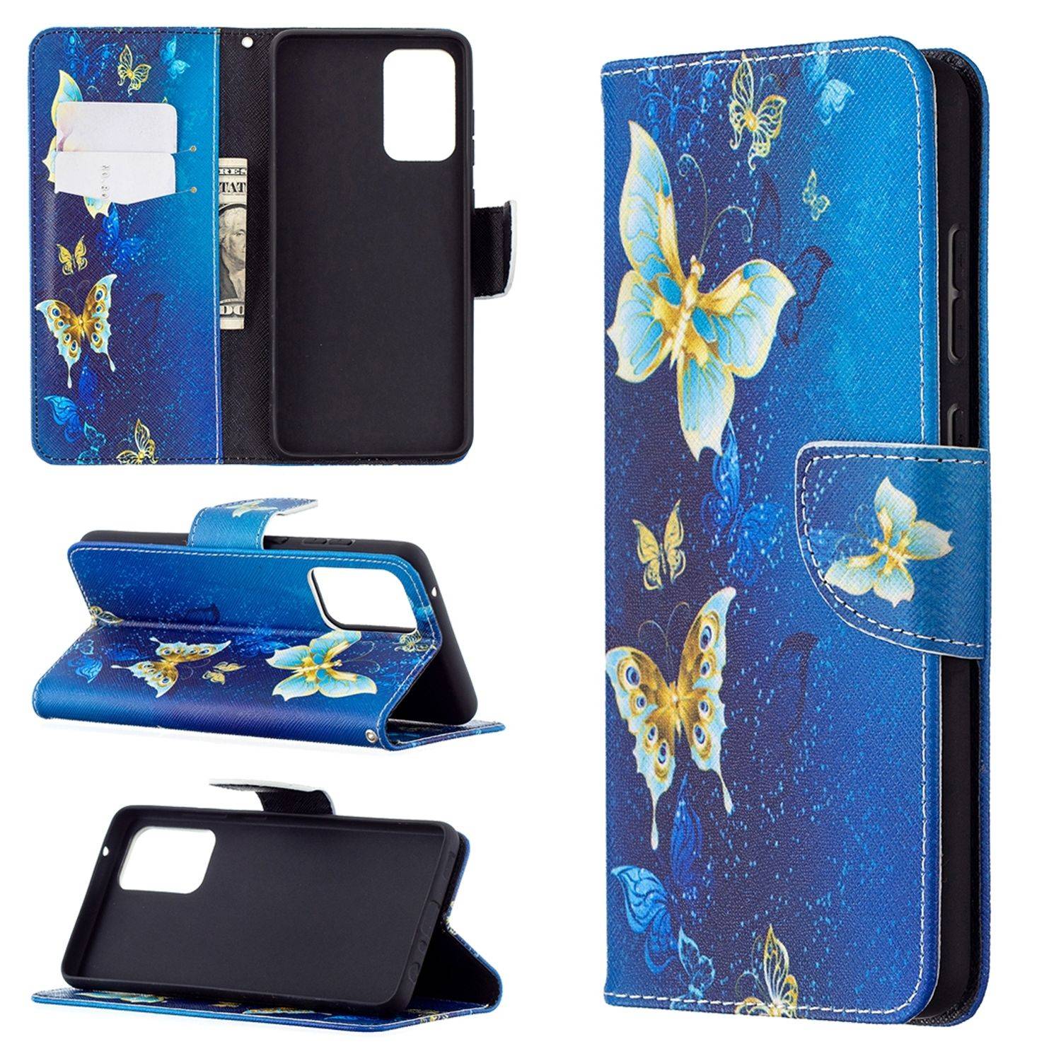 Samsung Galaxy A72 5G Handyhülle Bookcover Blau