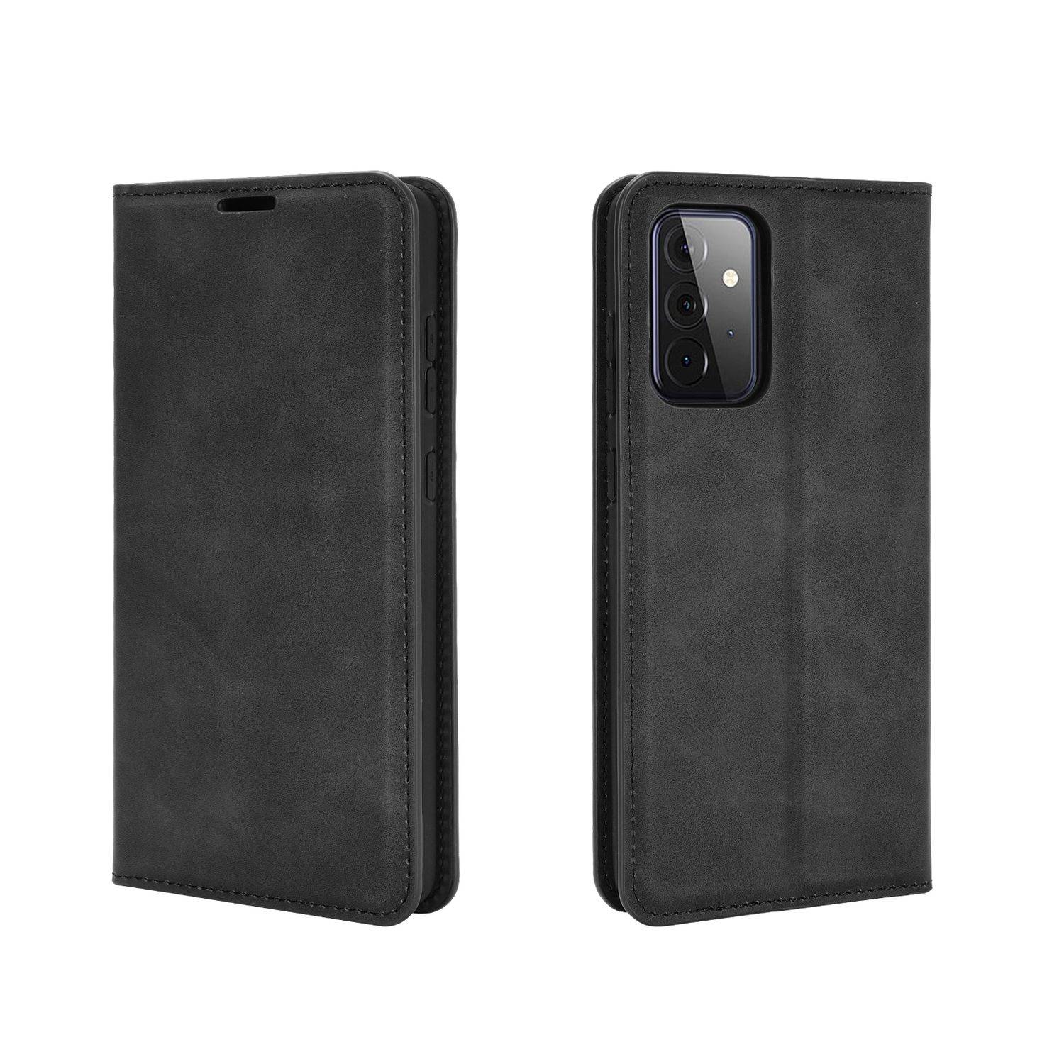 Samsung Galaxy A72 5G Handyhülle Bookcover Schwarz