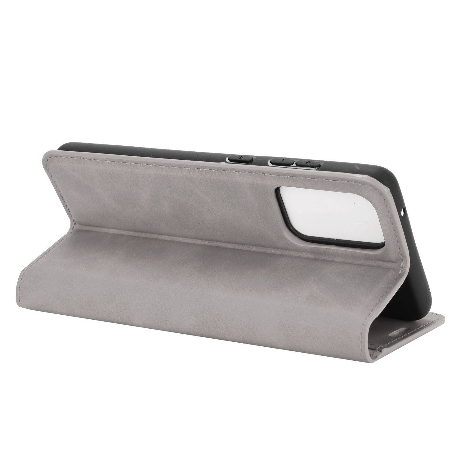 Samsung Galaxy A72 5G Handyhülle Bookcover Grau