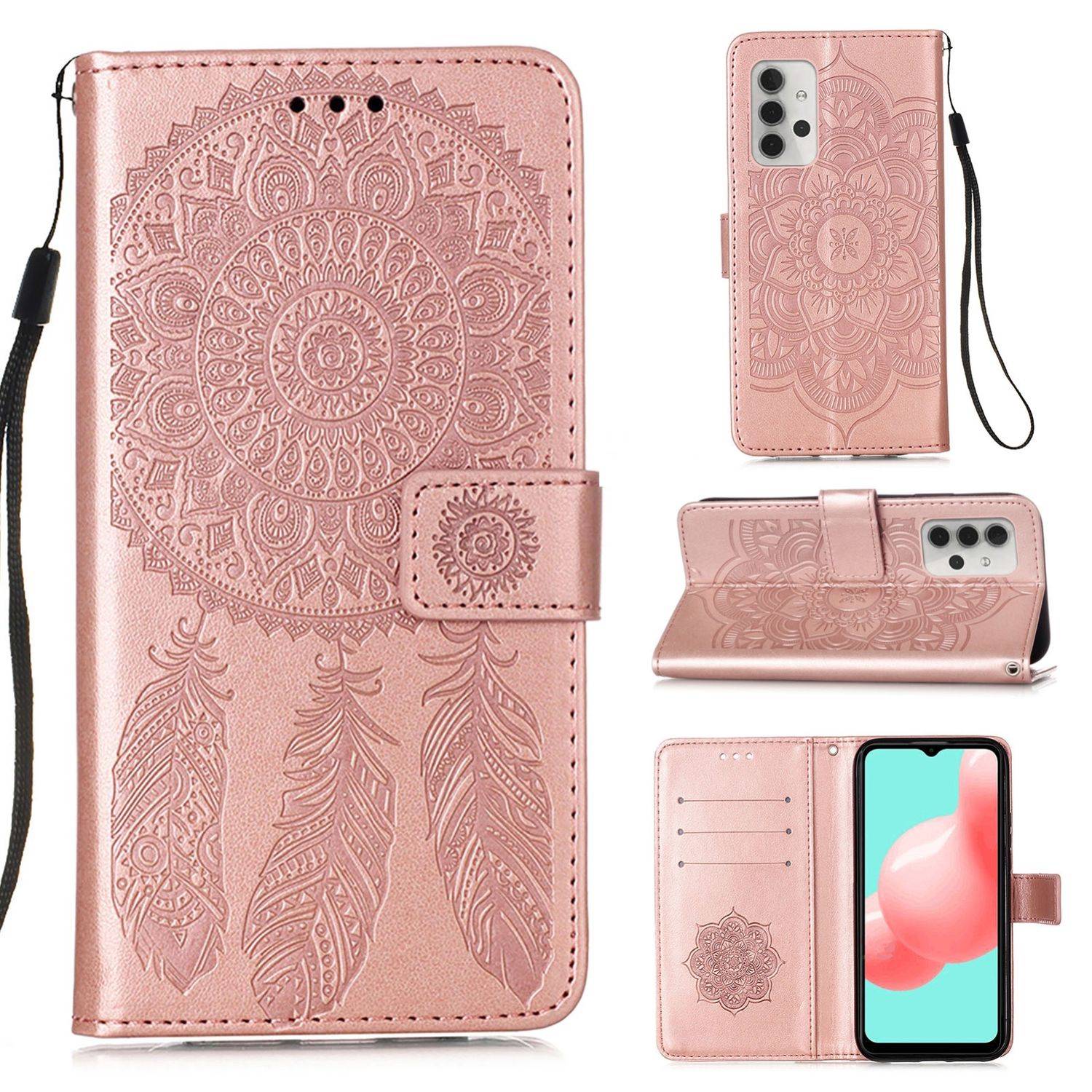 Samsung Galaxy A32 5G Handyhülle Bookcover Rosa