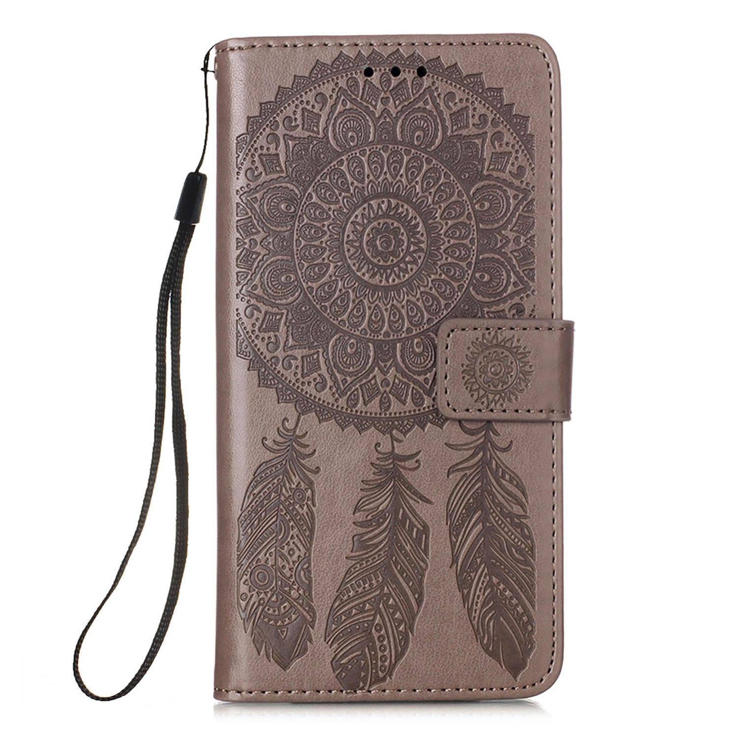 Hülle kompatibel mit Samsung Galaxy A32 5G Kunstleder Handyhülle - Handy Case Grau