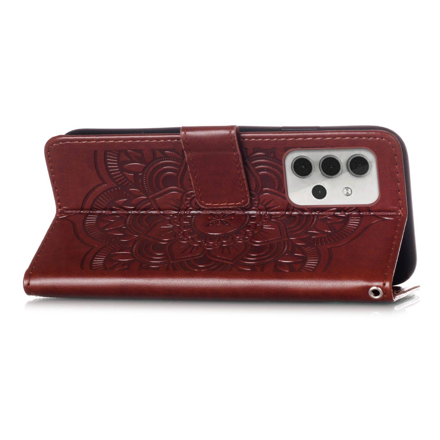 Samsung Galaxy A32 5G Handyhülle Bookcover Braun