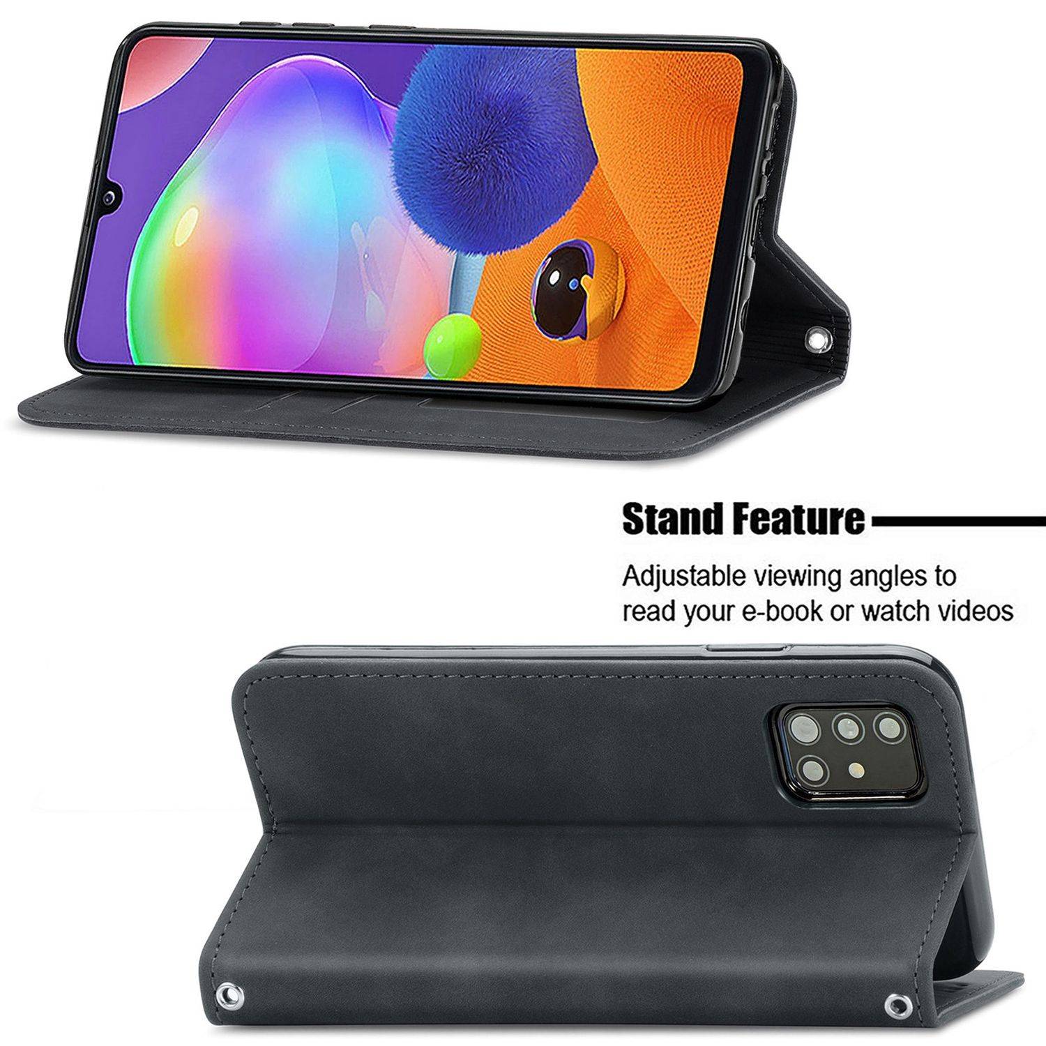 Samsung Galaxy A32 5G Handyhülle Bookcover Schwarz