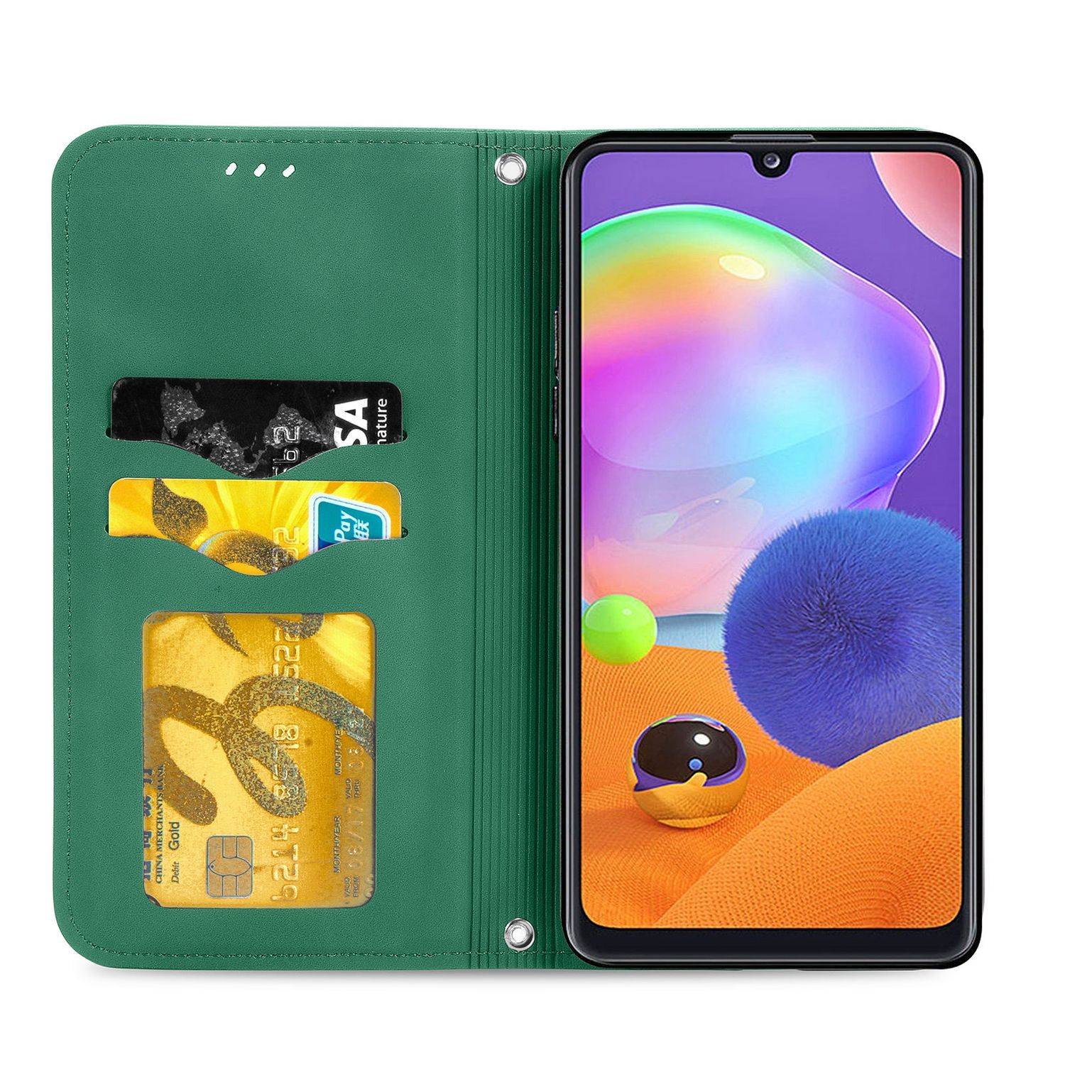 Samsung Galaxy A32 5G Handyhülle Bookcover Grün