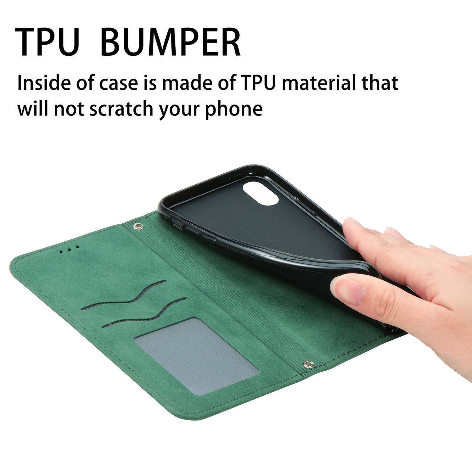 Samsung Galaxy A32 5G Handyhülle Bookcover Grün