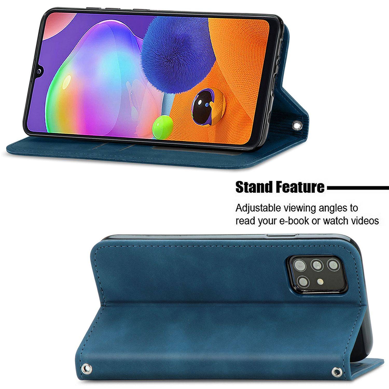 Samsung Galaxy A32 5G Handyhülle Bookcover Blau