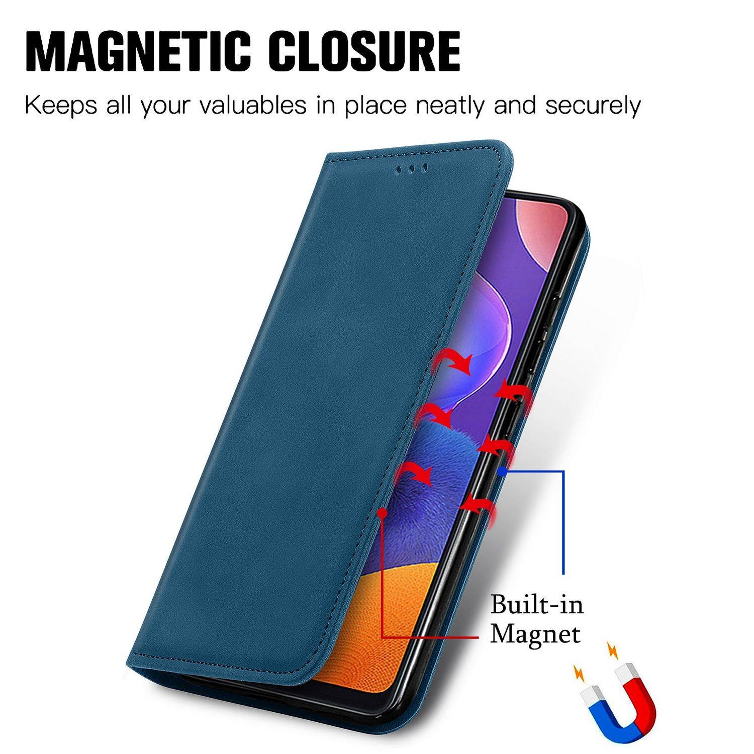 Samsung Galaxy A32 5G Handyhülle Bookcover Blau