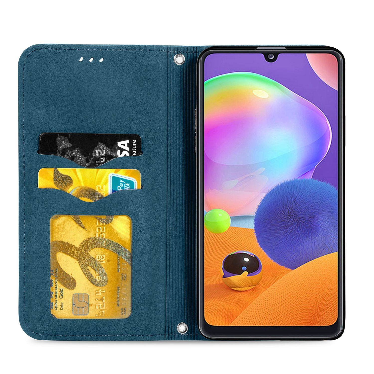 Samsung Galaxy A32 5G Handyhülle Bookcover Blau