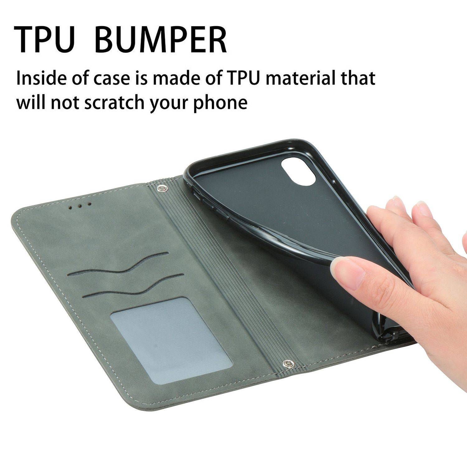 Samsung Galaxy A32 5G Handyhülle Bookcover Grau