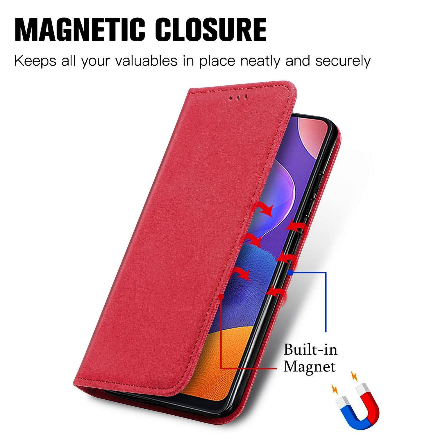 Samsung Galaxy A32 5G Handyhülle Bookcover Rot