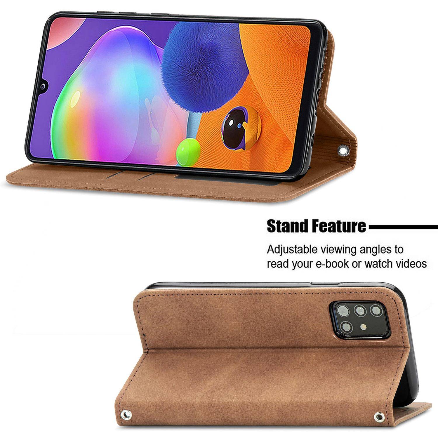Samsung Galaxy A32 5G Handyhülle Bookcover Braun