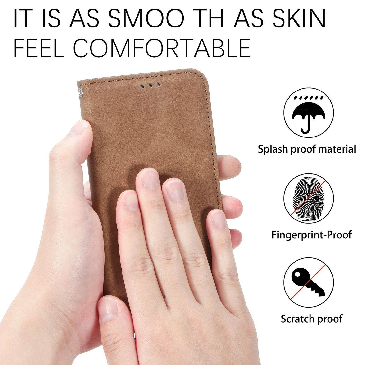 Samsung Galaxy A32 5G Handyhülle Bookcover Braun