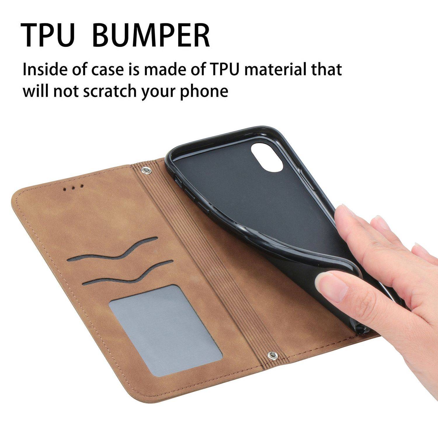 Samsung Galaxy A32 5G Handyhülle Bookcover Braun