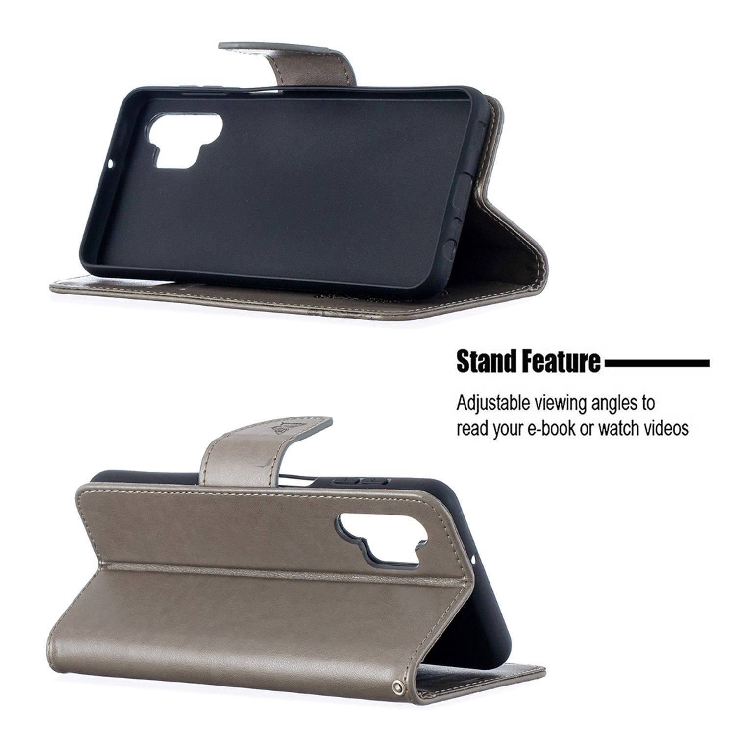 Samsung Galaxy A32 5G Handyhülle Bookcover Grau