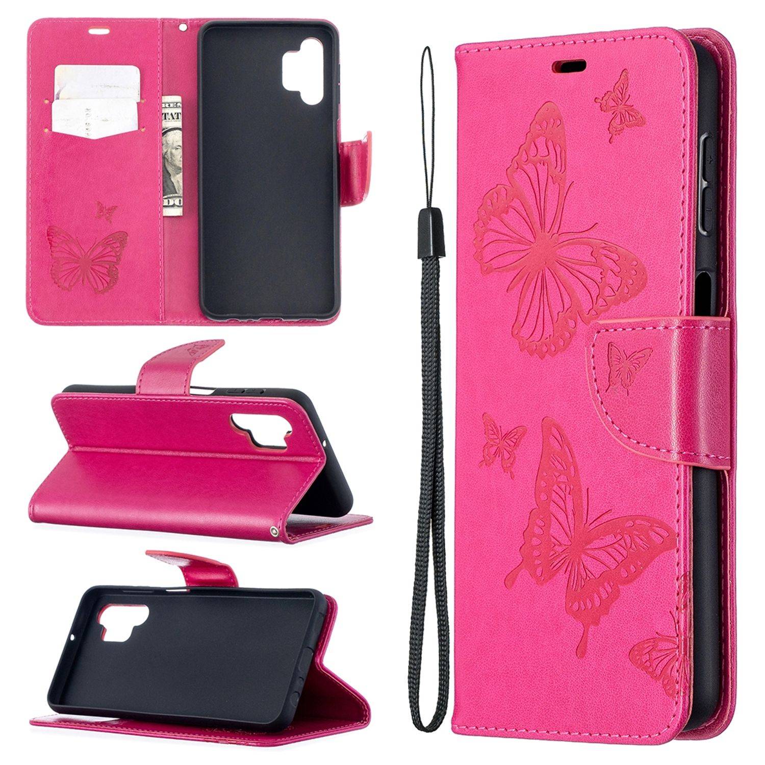 Samsung Galaxy A32 5G Handyhülle Bookcover Rosa