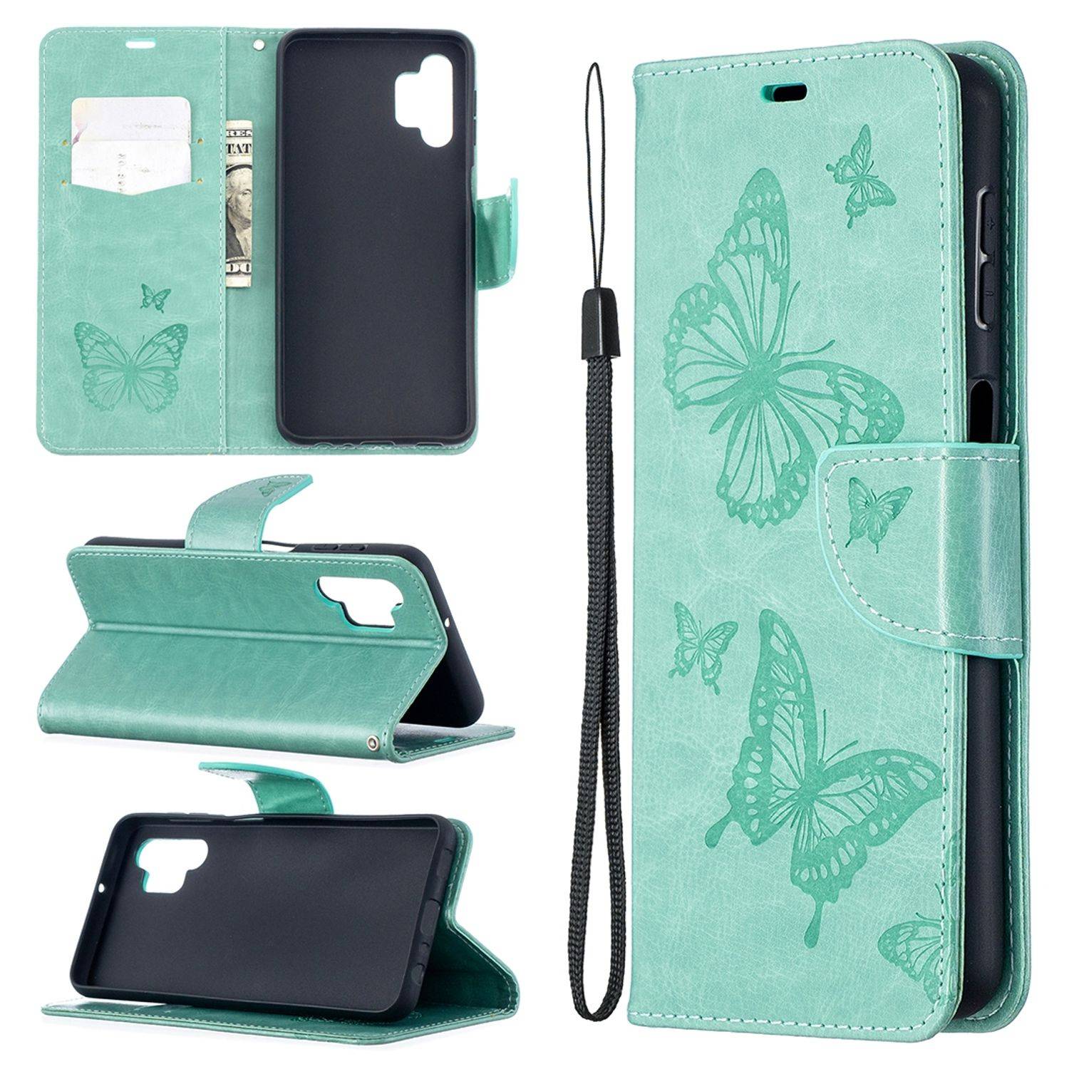 Samsung Galaxy A32 5G Handyhülle Bookcover Grün