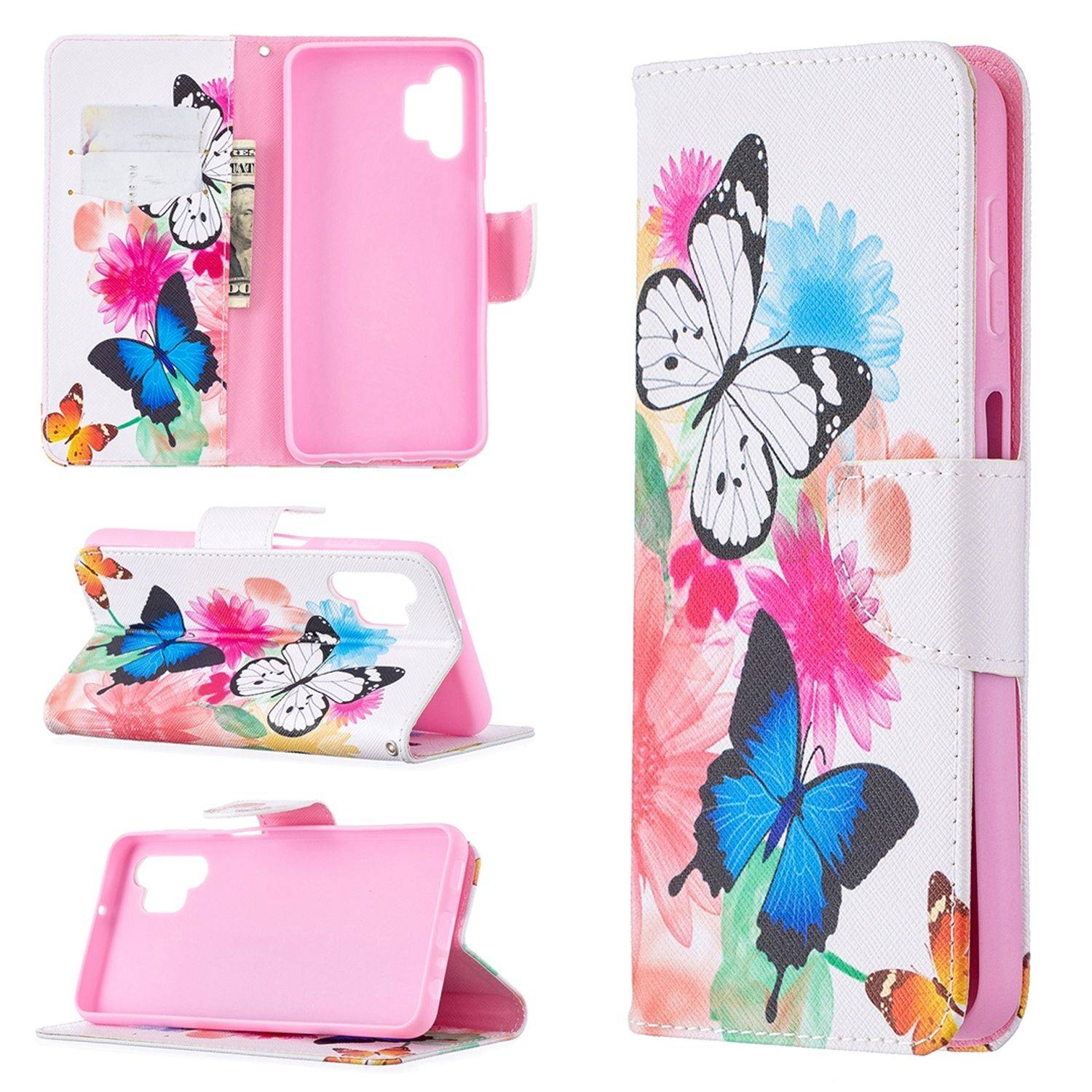 Samsung Galaxy A32 5G Handyhülle Bookcover Rosa