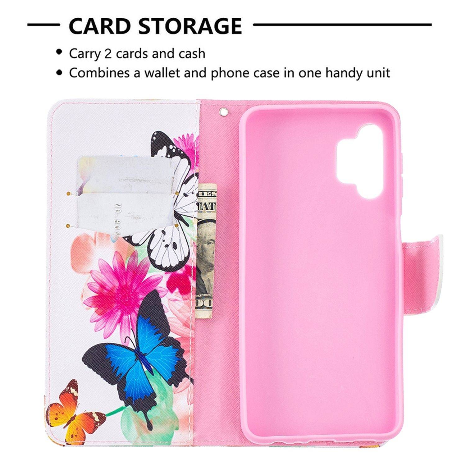 Samsung Galaxy A32 5G Handyhülle Bookcover Rosa