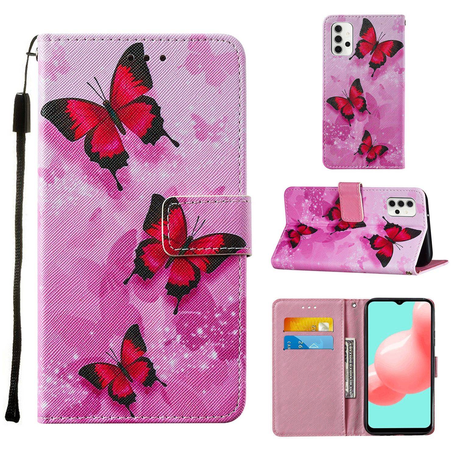 Samsung Galaxy A32 5G Handyhülle Bookcover Rosa