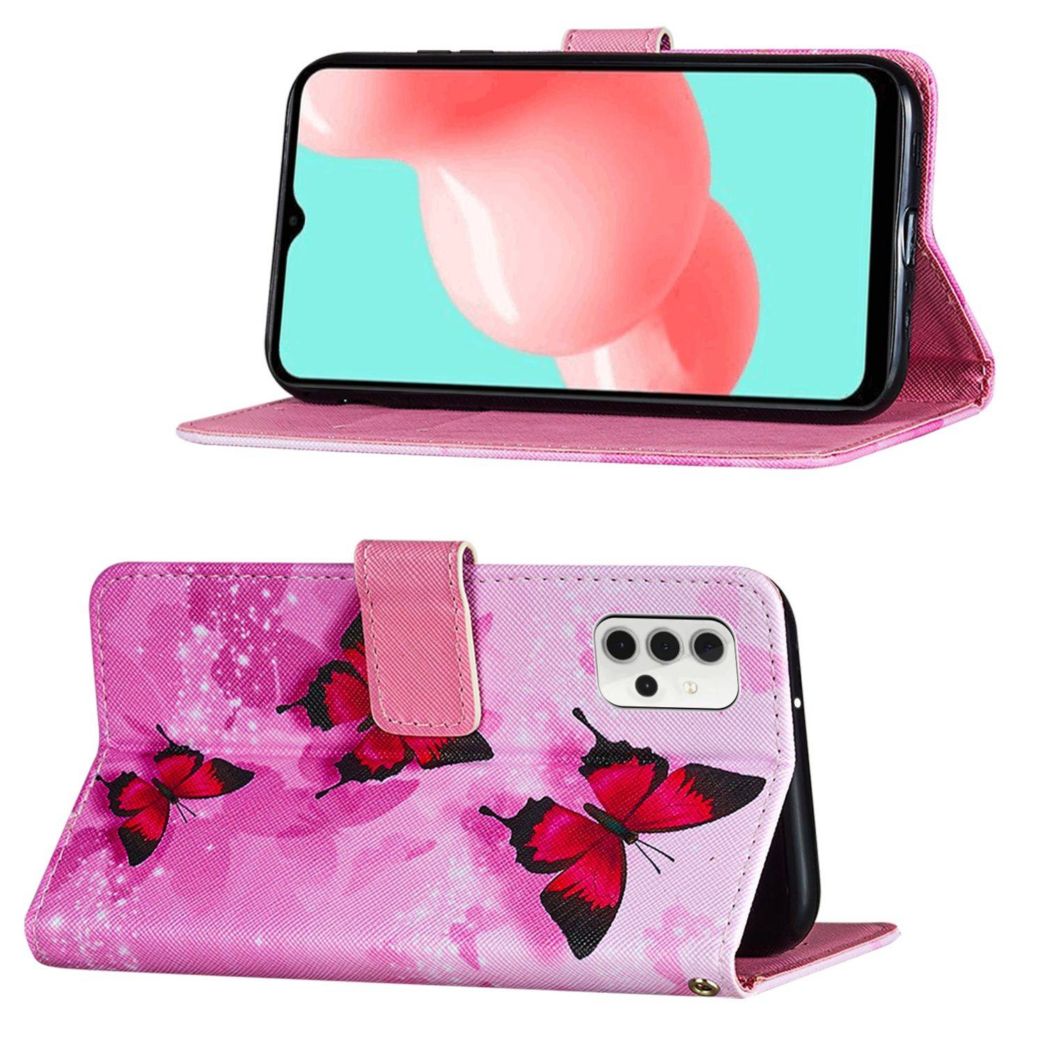 Samsung Galaxy A32 5G Handyhülle Bookcover Rosa
