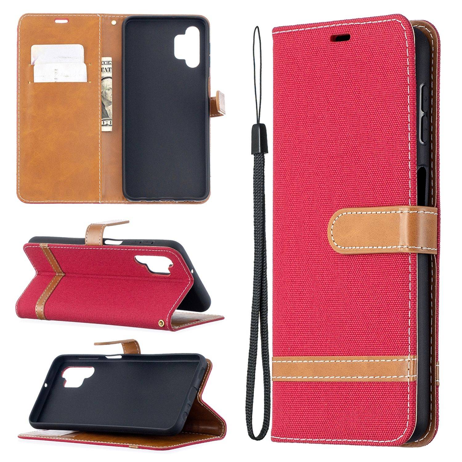 Samsung Galaxy A32 5G Handyhülle Bookcover Rot