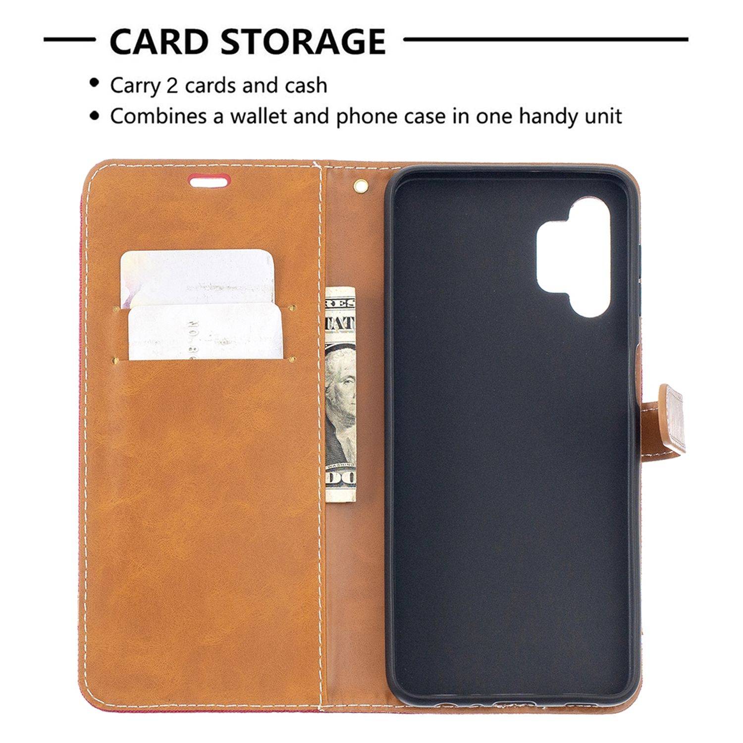 Samsung Galaxy A32 5G Handyhülle Bookcover Rot