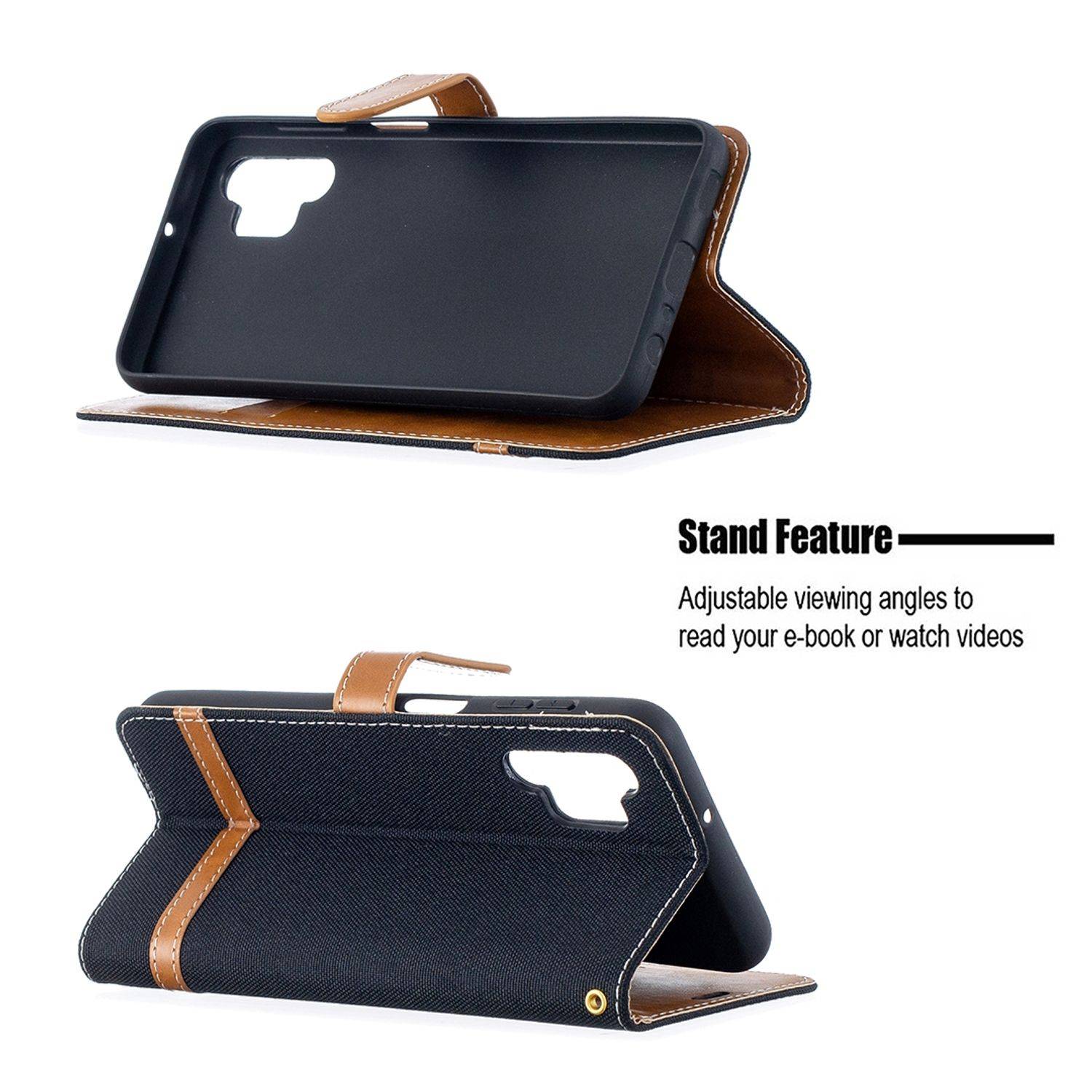 Samsung Galaxy A32 5G Handyhülle Bookcover Schwarz