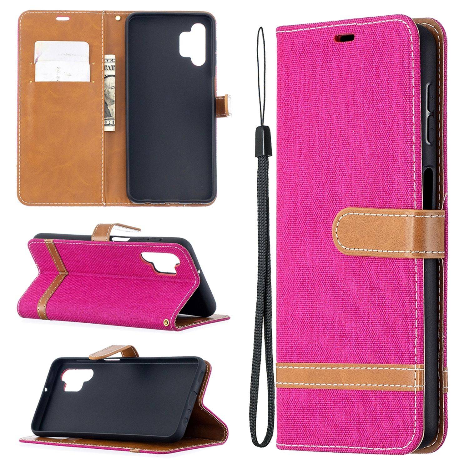 Samsung Galaxy A32 5G Handyhülle Bookcover Rosa