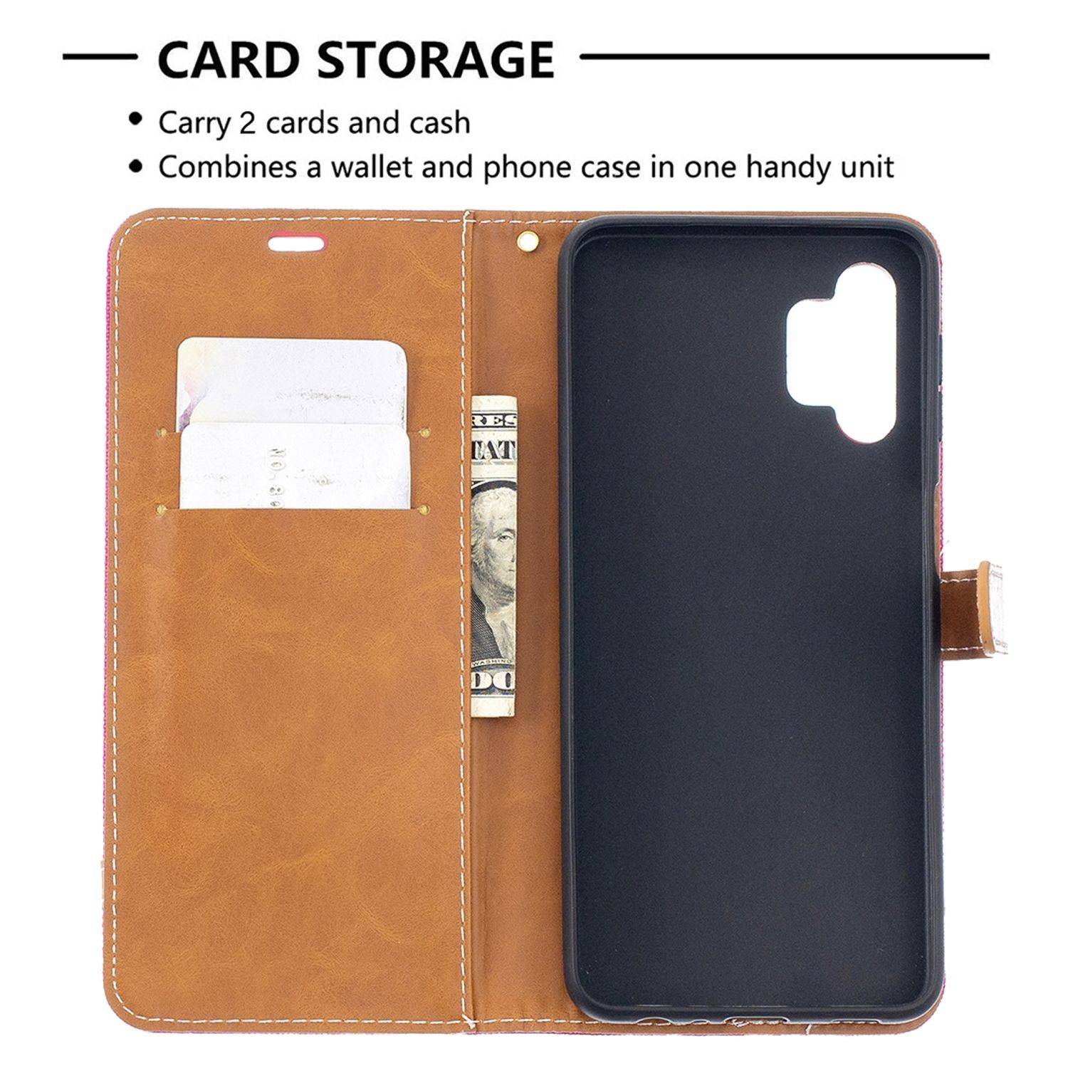 Samsung Galaxy A32 5G Handyhülle Bookcover Rosa