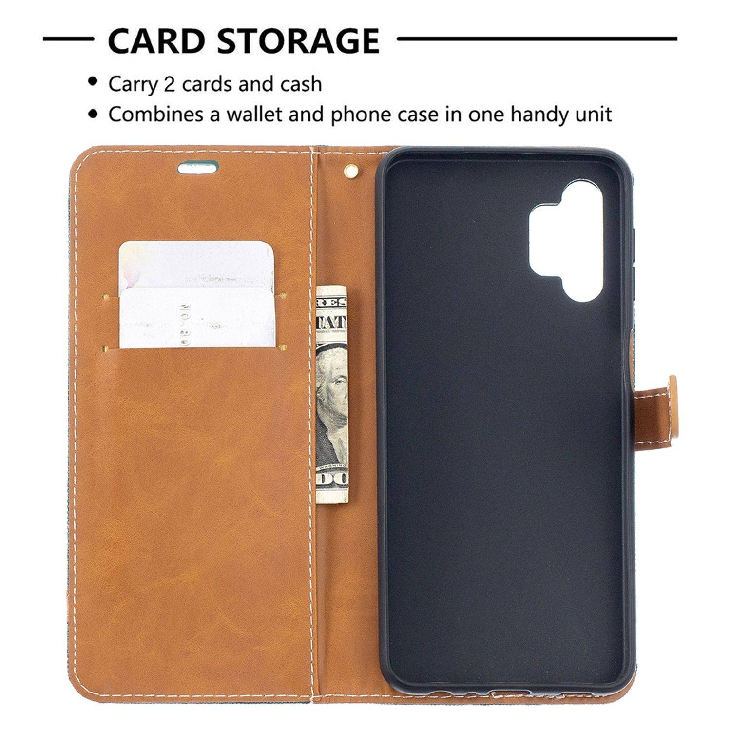 Samsung Galaxy A32 5G Handyhülle Bookcover Grün