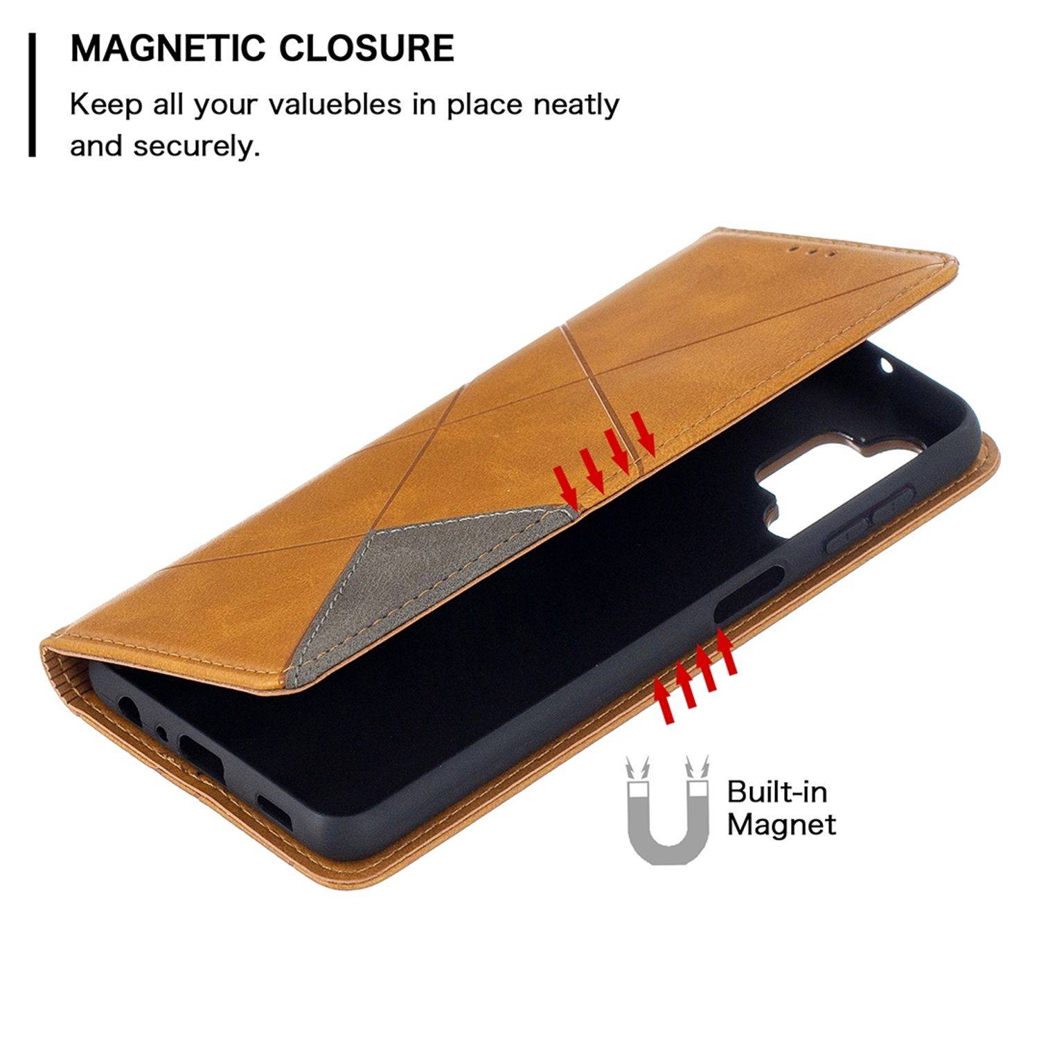 Samsung Galaxy A32 5G Handyhülle Bookcover Gelb