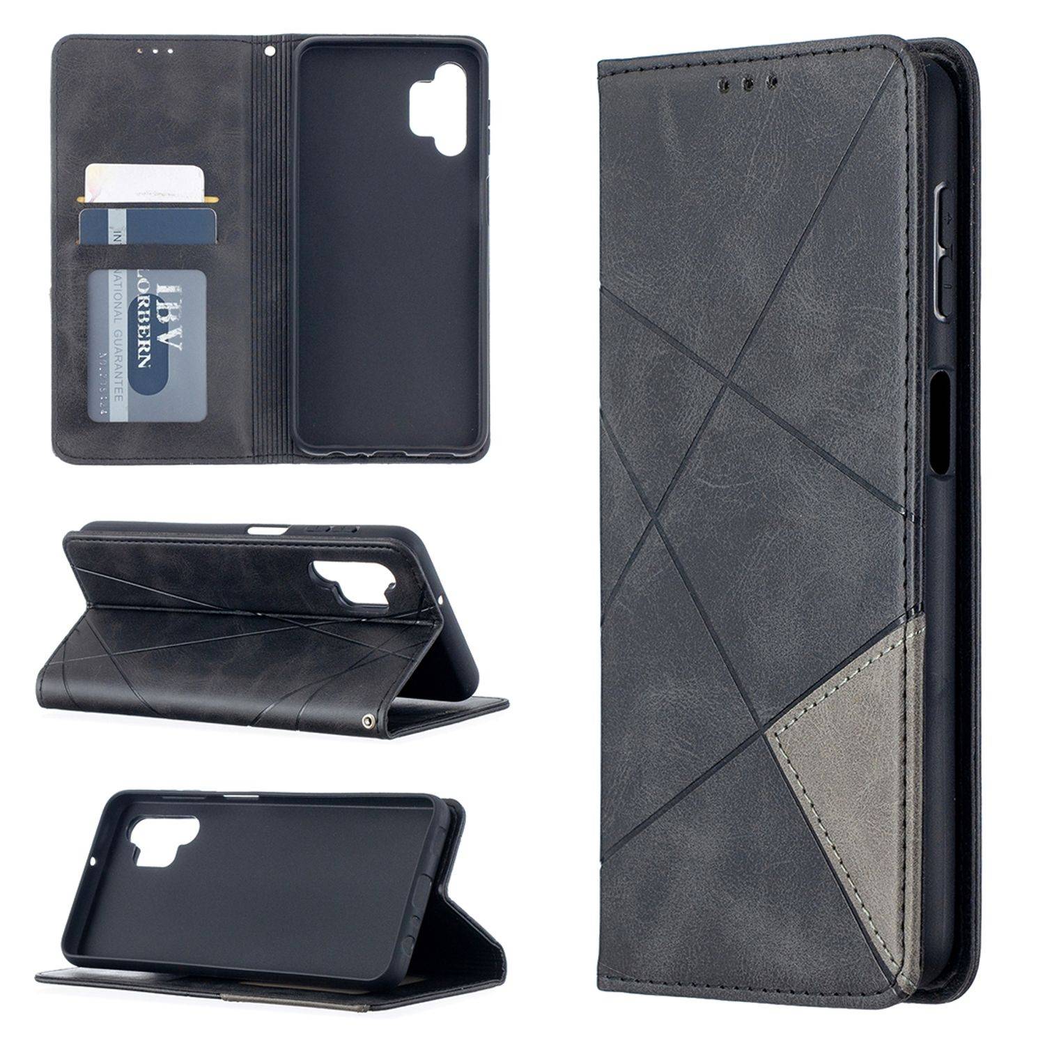 Samsung Galaxy A32 5G Handyhülle Bookcover Schwarz