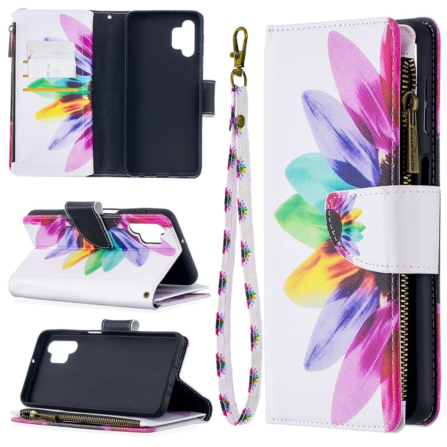 Samsung Galaxy A32 5G Handyhülle Bookcover Weiß