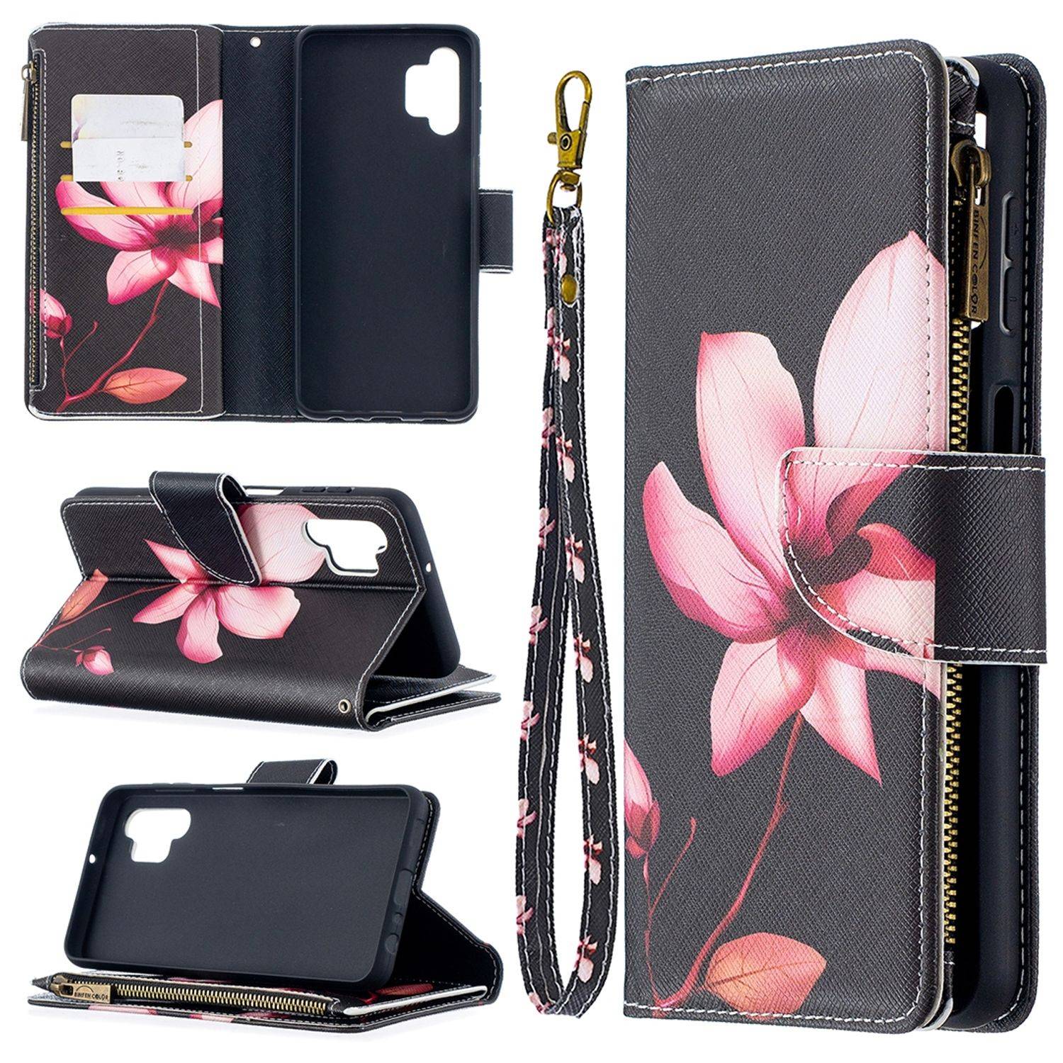 Samsung Galaxy A32 5G Handyhülle Bookcover Schwarz