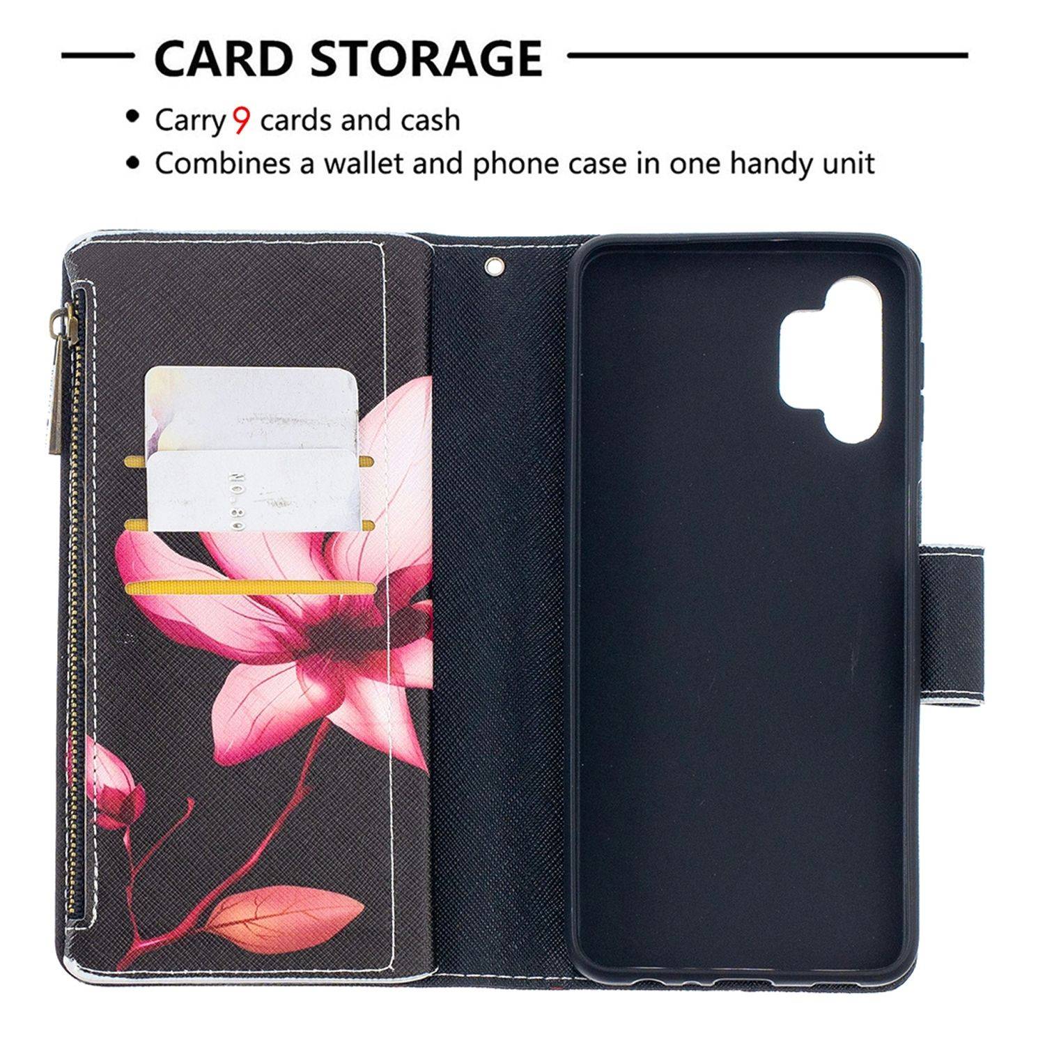 Samsung Galaxy A32 5G Handyhülle Bookcover Schwarz