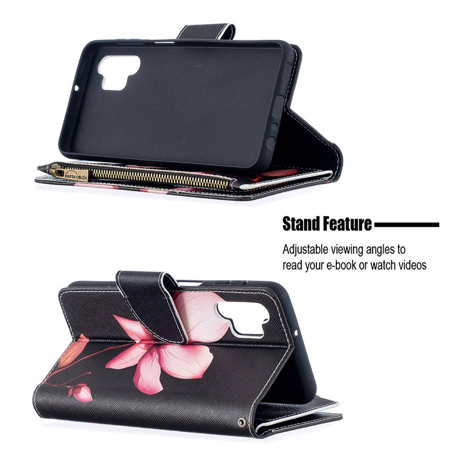 Samsung Galaxy A32 5G Handyhülle Bookcover Schwarz