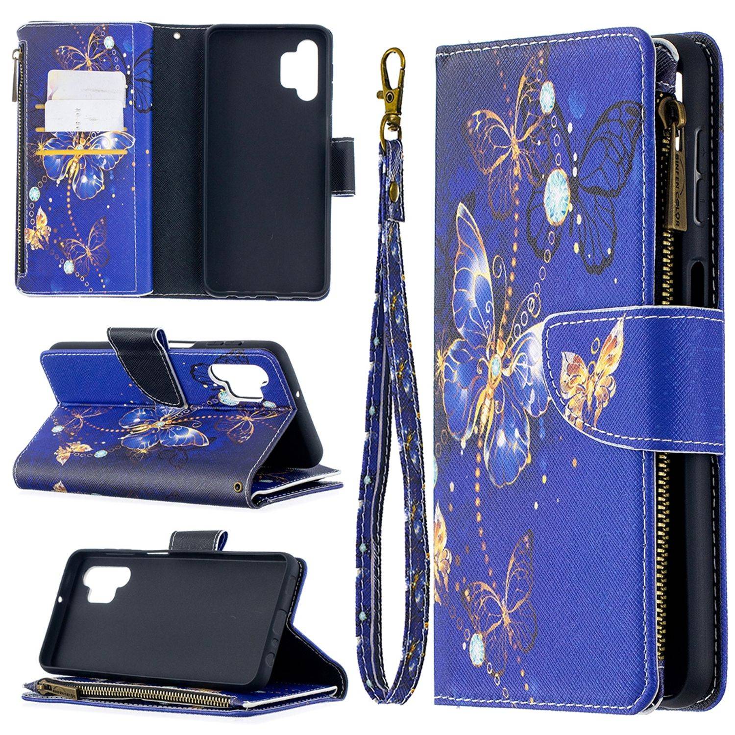 Hülle kompatibel mit Samsung Galaxy A32 5G Kunstleder Handyhülle - Handy Case Violett
